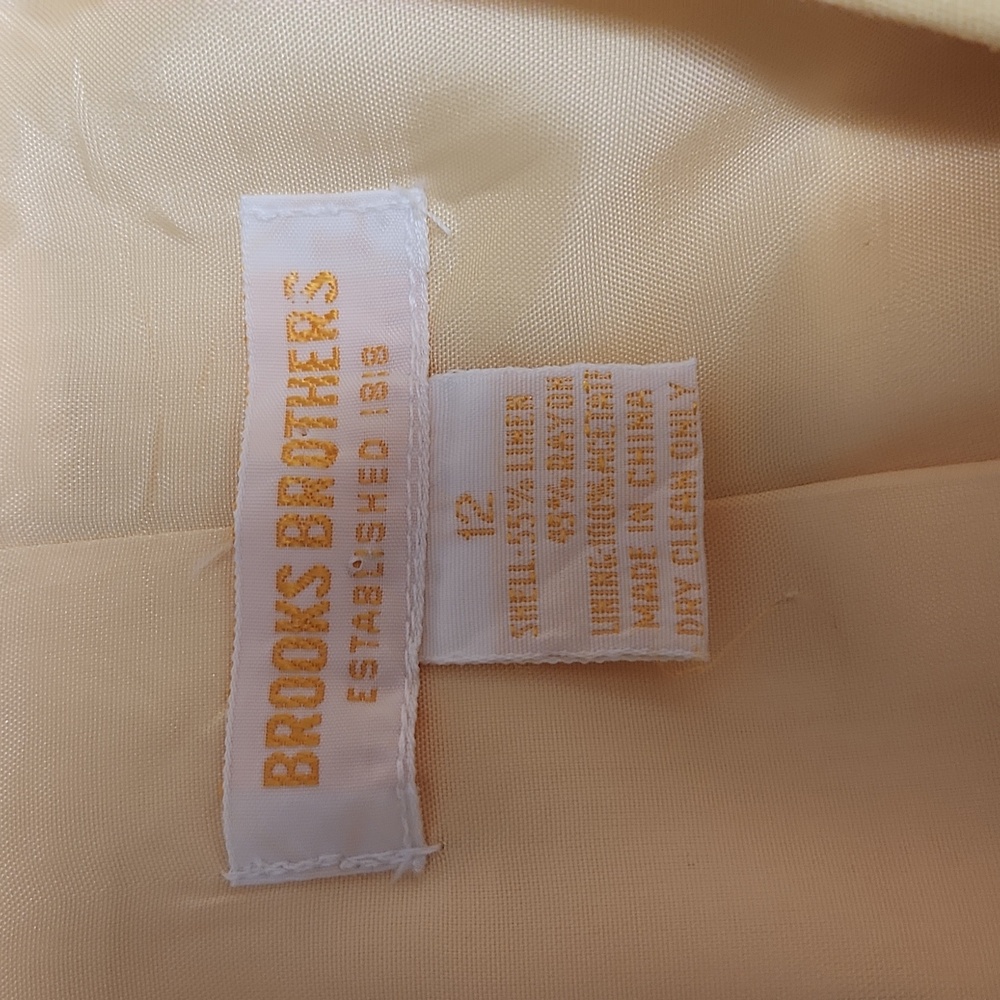Brooks Brothers Vintage Yellow Button-Down Dress, size 12 - Picture 5 of 7